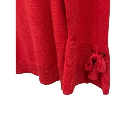 talbots Women's Size X Crewneck Sweater Red Long Sleeve Stretch Fit Pullover - Picture 3 of 4